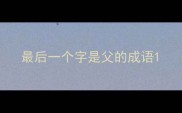 最后一个字是父的成语