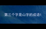 第三个字是山字的成语