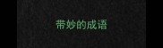 带妙的成语