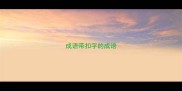 成语带扣字的成语