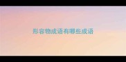 形容物成语有哪些成语