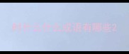时什么什么成语有哪些