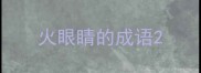 火眼睛的成语