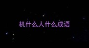 机什么人什么成语