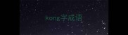 kong字成语