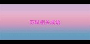 苏轼相关成语
