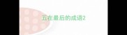 五在最后的成语