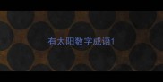 有太阳数字成语