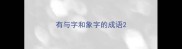 有与字和象字的成语