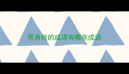 带身经的成语有哪些成语