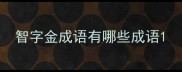 智字金成语有哪些成语