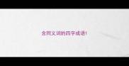 含同义词的四字成语