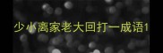 少小离家老大回打一成语