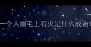 一个人眉毛上有火是什么成语