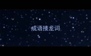 成语接龙词