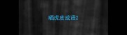 晒虎皮成语