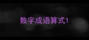 数字成语算式