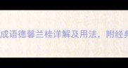 才望相关雅成语德馨兰桂详解及用法附经典名句赏析