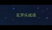 瓦开头成语