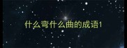 什么弯什么曲的成语