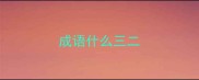 成语什么三二