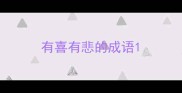 有喜有悲的成语