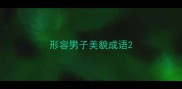 形容男子美貌成语