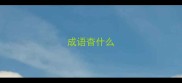 成语杳什么