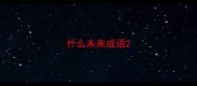 什么未来成语