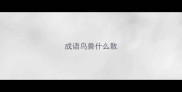 成语鸟兽什么散