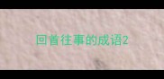 回首往事的成语