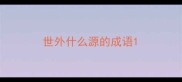 世外什么源的成语