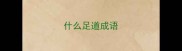 什么足道成语