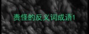责怪的反义词成语