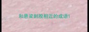 和悬梁刺股相近的成语