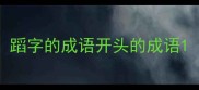 蹈字的成语开头的成语