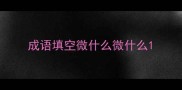 成语填空微什么微什么