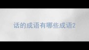 话的成语有哪些成语