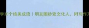 春天必学30个绝美成语朋友圈秒变文化人附写作万能公式