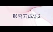 形容刀成语