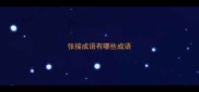 张接成语有哪些成语
