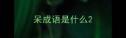 呆成语是什么