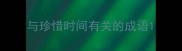 与珍惜时间有关的成语