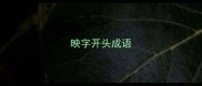 映字开头成语