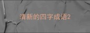 清新的四字成语