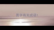 畏字有关成语