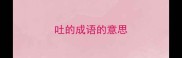 吐的成语的意思
