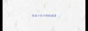 形容小伙子帅的成语