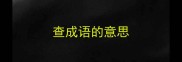 查成语的意思