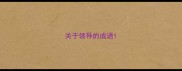 关于领导的成语